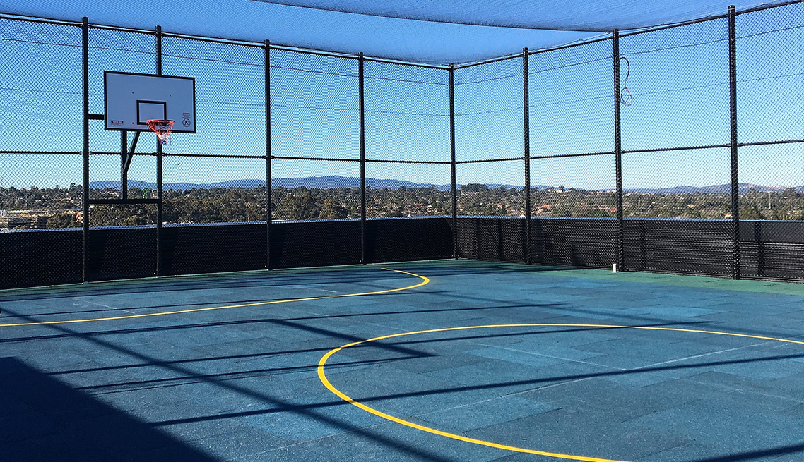 Engineering Dynamics Nexus 10 Rooftop Basketball Court Isolation